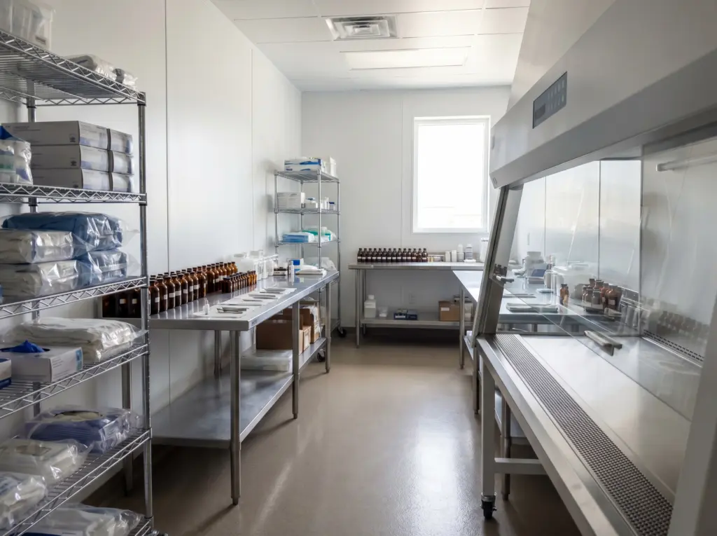 Compounding pharmacy clean room
